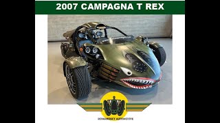 2007 Campagna T Rex Trike Kawasaki 1350cc 200hp 6 sp Wild Livery [upl. by Elise]