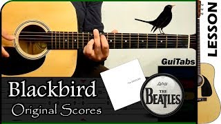 How to play BLACKBIRD 🐦  The Beatles  GUITAR Lesson 🎸  GuiTabs 019 [upl. by Ierna527]