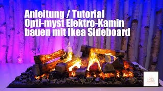 IKEA HACKS 😱🔨 Elektrokamin bauen opti myst 3D in IKEA TV Sideboard Feuerstelle real flame fireplace [upl. by Mundy900]