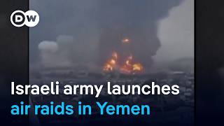 Israels military says it launched strikes against Houthi targets in Yemen  DW News [upl. by Yssac521]