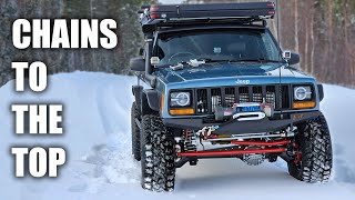 Tackling Deep Powder  Winter Jeep Camping [upl. by Ahsyla]