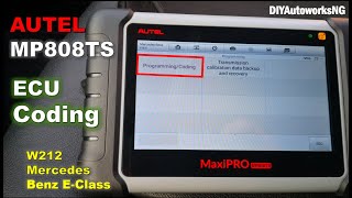 AUTEL Scanner Car ECU Coding Mercedes Benz EClass W212 with Autel MP808TS [upl. by Mert]