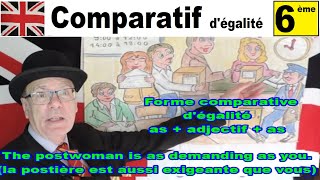 Le comparatif d’égalité as … as not so … as  Anglais 6ème [upl. by Wailoo]