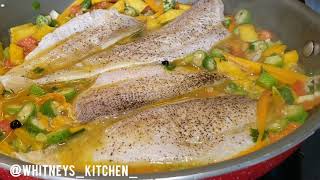 Steamed Butterfish Fillets  JAMAICANSTYLE  EASY TO FOLLOW RECIPE  WHITNEYS KITCHEN JAMAICA [upl. by Rondon]