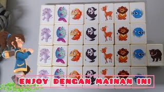 ASMR Animals DOMINOES  Sangat Menyeronokkan [upl. by Anurb466]