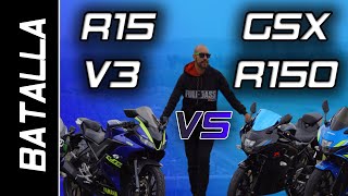 R15 V3 VS GSXR 150  BATALLA A MUERTE FULLGASS [upl. by Lavinie716]