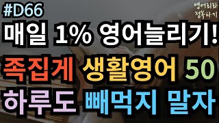 영어회화 정복하기 D66 매일 1 영어늘리기 족집게 생활영어 50문장 I 영어듣기 I 영어공부 I 영어 반복 초보영어회화 여행영어회화 생활영어기초 [upl. by Noirda]