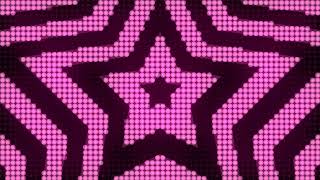 4K 1 Hour Pink Star Tunnel Y2K Colorful Aesthetic LED Lights Background Video Screensaver [upl. by Enelyak]