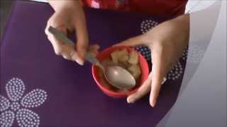 Stewed Apple Apple Sauce for Babies6 months  No sugar Weaning Recipe Homemade Baby food [upl. by Sherar]