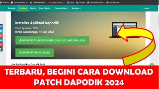 CARA DOWNLOAD PATCH DAPODIK 2024 [upl. by Yonatan]