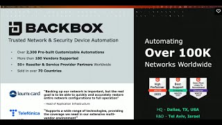 Automating NetOps with BackBox [upl. by Rustice908]