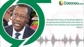 Édouard Ouin Ouro fait lecture des noms et fonctions des ministres du Gouvernement Talon 2 [upl. by Ylak916]