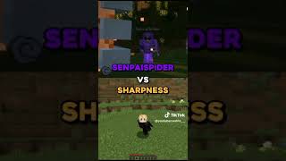 Senpai Spider VS Sharpness  Whos The PVP GOD 🔥minecraft [upl. by Gabey]