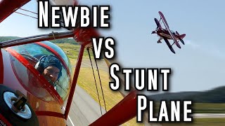 Too Much Plane Brand New Pilot Tries To Fly Aerobatic BiPlane [upl. by Ellesirg]