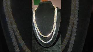 For Sale Two 5mm 20 amp 22inch Moissanite Tennis Chains 680 OBO for both or 375 for each shorts [upl. by Norward]