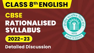 CBSE Rationalized Syllabus  Class 8 English 202223  CBSE Big Update [upl. by Torre779]