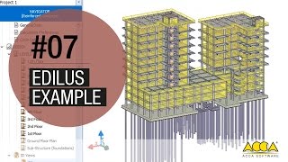 Software per il calcolo strutturale  EdiLus  Example 07 [upl. by Raphaela]