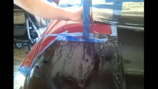 Using Plasti Dip to spray on flames racing stripe and stencils [upl. by Yvonner501]