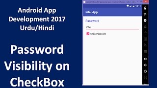 30 Show Password in Android with CheckBox UrduHindi [upl. by Malissia]