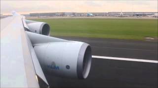 KLM 747 takeoff Schiphol [upl. by Yengac]