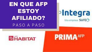 Como Saber En Que AFP ESTOY afiliado Perú 2023 [upl. by Kciregor]