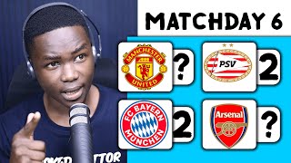 Champions League Matchday 6 Predictions amp Betting Tips  Manchester united vs Bayern Munich [upl. by Tterrej]