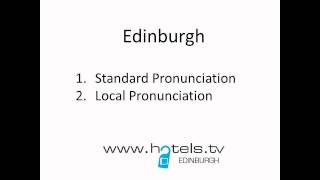 How To Pronounce Edinburgh  Like A Local [upl. by Catlin]