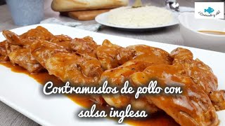 🍗 CONTRAMUSLOS de POLLO 🍗 con salsa INGLESA Salsa Perrins Worcester FÁCIL Y RÁPIDO [upl. by Leoline8]