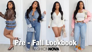 TRANSITIONAL FALL CASUAL LOOKBOOKHAUL 🍂🍁 ft FASHION NOVA [upl. by Nagram460]