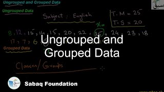 Ungrouped and Grouped Data Math Lecture  Sabaqpk [upl. by Dahc]