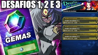 DESAFIOS Nº 1 2 E 3 ESCOLA DE DUELOS HIERATICOAQUATRIZYUBEL  YuGiOh Duel Links [upl. by Arelc]