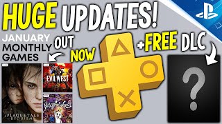 HUGE PS Plus January UPDATES Free PS Games OUT NOW Huge Free PS Plus DLC  More PlayStation News [upl. by Aisor]