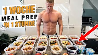 Meal Prep für eine komplette Woche Nur 1 Stunde kochen [upl. by Quirk141]