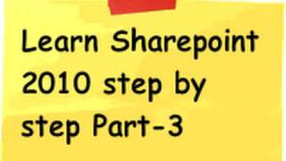 Sharepoint 2010 Tutorial 2 Part 2  Create a simple web portal using sharepoint 2010 end to end [upl. by Nosemyaj]