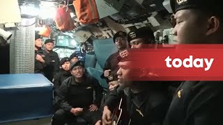 Indonesian submarine crew singing weeks before vessel sank [upl. by Yellah]