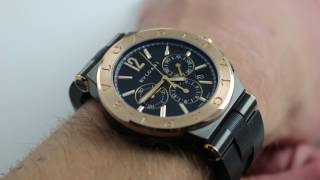 Bvlgari Diagono Chronograph Ref DG42BBSPGVDCH Watch Review [upl. by Rissa]