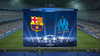 Barcelona v Olympique de Marseille ‐ Group 19  UEFA Champions League round 4 match 16  PES 2013 [upl. by Adnalu16]