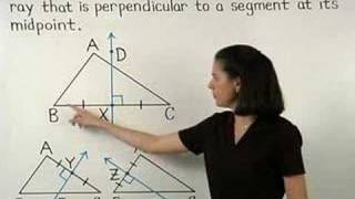 Perpendicular Bisector of a Triangle  MathHelpcom [upl. by Kendra]