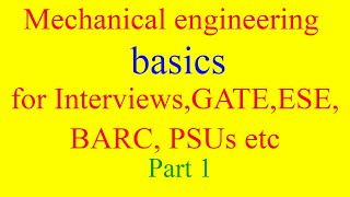 mechanical engineering basic concepts  mechanical engineering interview questions part 1 English [upl. by Lekym]