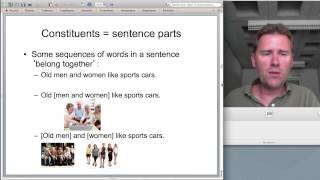 Word classes and syntactic constituency [upl. by Eylk]