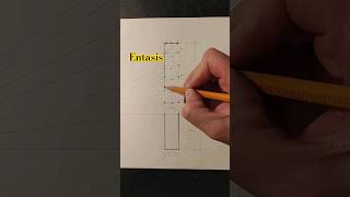 Construction of Column Entasis drawing geometry sketch knowledge tricks shapes shorts [upl. by Pamelina28]