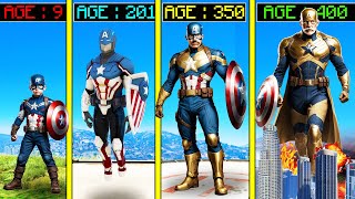 GTA 5  Surviving 400 YEARS AS CAPTAIN AMERICA in GTA 5 [upl. by Ralli]