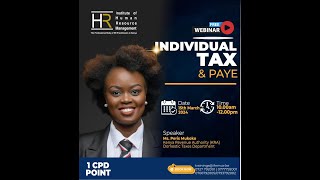 Free Webinar Individual Tax and PAYE [upl. by Akeim]