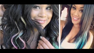 TUTORIAL ClipIn Colored Hair Extensions [upl. by Tedd130]