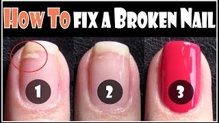 HOW TO FIX A BROKEN NAIL  REPAIR YOUR SPLIT NAILS EASY STEP BY STEP TECHNIQUE FOR BEGINNERS [upl. by Emmuela987]