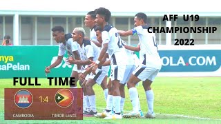 Highlights  Cambodia vs Timor Leste AFF U19 championship 2022 football Aff u19 trending news [upl. by Ainoet]