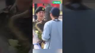 BTS El emotivo reencuentro con JIN tras su salida del servicio militar obligatorio shorts [upl. by Sarat]