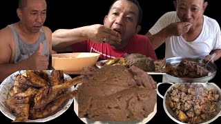 Cooking amp Eating Nepali Food Dhido With Chicken  Fish Curry Nepali Mukbang Eating Show 😱🔥 [upl. by Danialah]