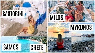 GREEK ISLAND TRAVEL WITH CELESTYAL CRUISES  Santorini Mykonos Milos Samos Crete [upl. by Jepson]