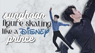 SUNGHOON FIGURE SKATING LIKE A DISNEY PRINCE [upl. by Ytsanyd818]